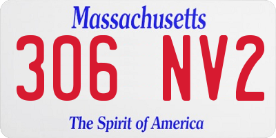 MA license plate 306NV2