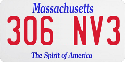 MA license plate 306NV3