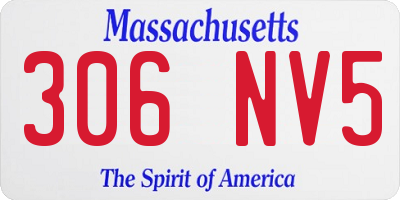 MA license plate 306NV5