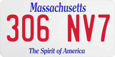 MA license plate 306NV7