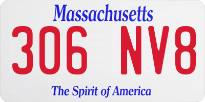 MA license plate 306NV8