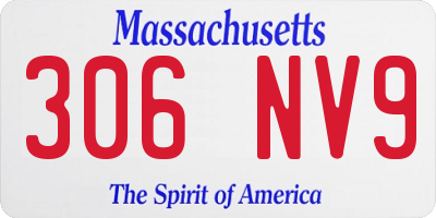 MA license plate 306NV9