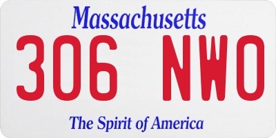 MA license plate 306NW0