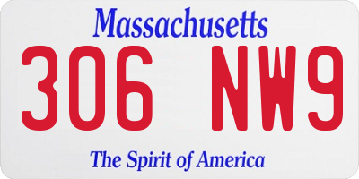 MA license plate 306NW9