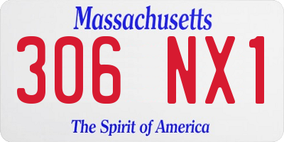 MA license plate 306NX1