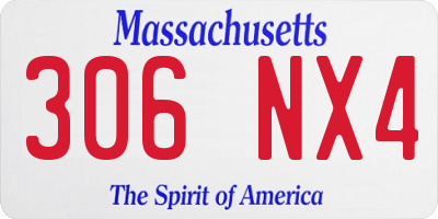 MA license plate 306NX4