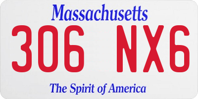 MA license plate 306NX6