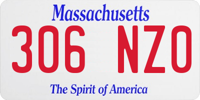 MA license plate 306NZ0