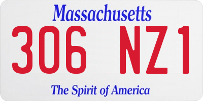 MA license plate 306NZ1