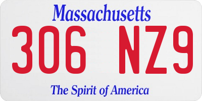 MA license plate 306NZ9