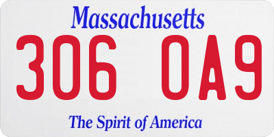 MA license plate 306OA9