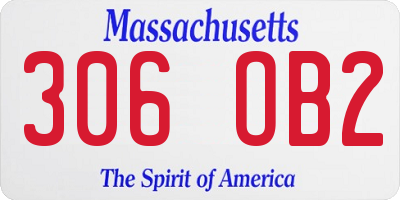 MA license plate 306OB2