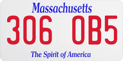 MA license plate 306OB5