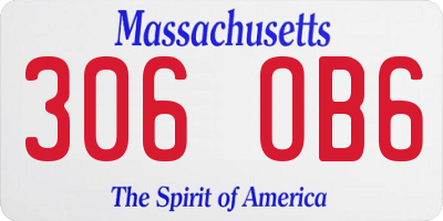 MA license plate 306OB6