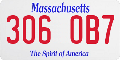MA license plate 306OB7