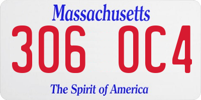 MA license plate 306OC4