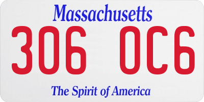 MA license plate 306OC6