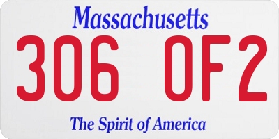 MA license plate 306OF2