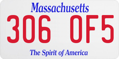 MA license plate 306OF5