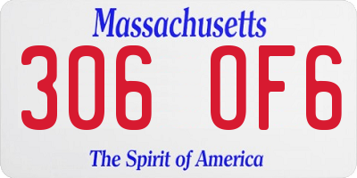 MA license plate 306OF6