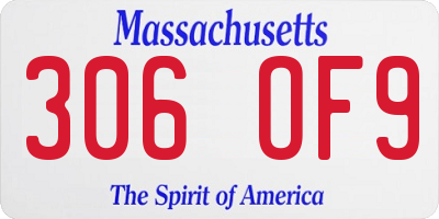 MA license plate 306OF9