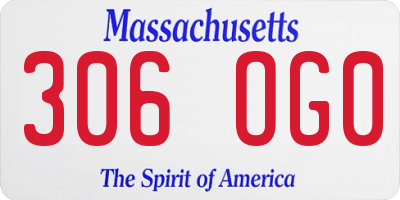 MA license plate 306OG0