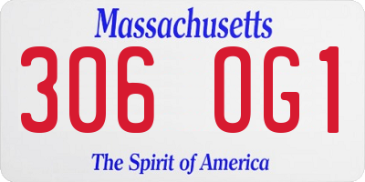 MA license plate 306OG1