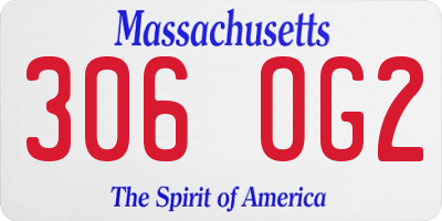 MA license plate 306OG2