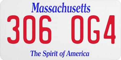 MA license plate 306OG4