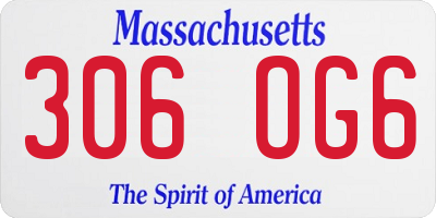 MA license plate 306OG6