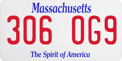 MA license plate 306OG9