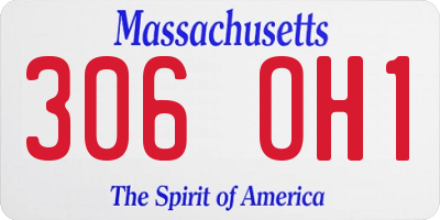 MA license plate 306OH1