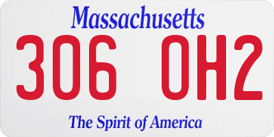 MA license plate 306OH2
