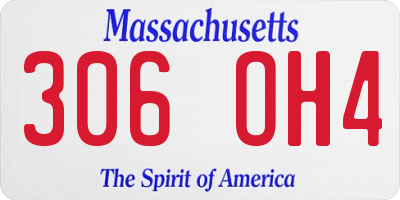 MA license plate 306OH4