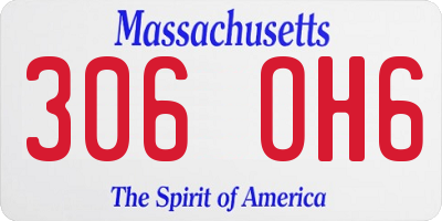 MA license plate 306OH6