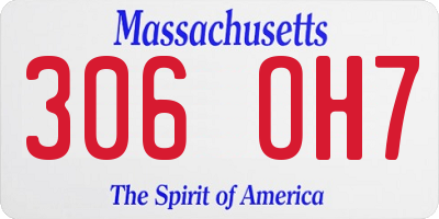 MA license plate 306OH7
