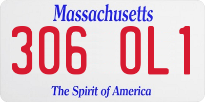 MA license plate 306OL1