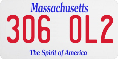 MA license plate 306OL2