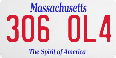 MA license plate 306OL4
