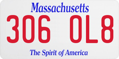 MA license plate 306OL8