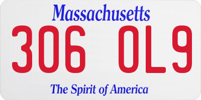 MA license plate 306OL9
