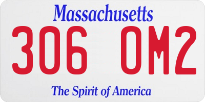 MA license plate 306OM2