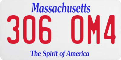 MA license plate 306OM4