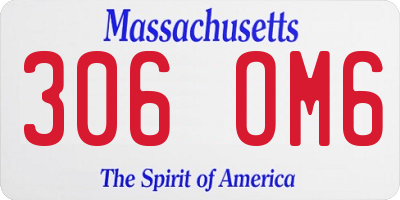 MA license plate 306OM6