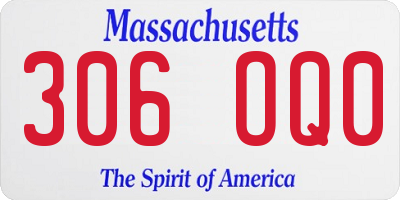 MA license plate 306OQ0