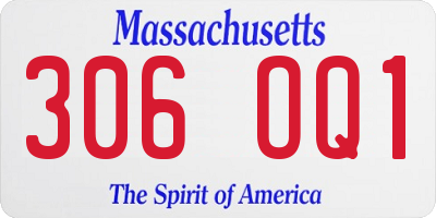 MA license plate 306OQ1