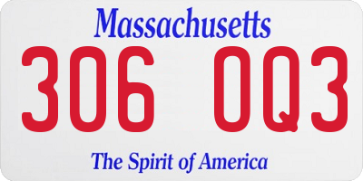 MA license plate 306OQ3