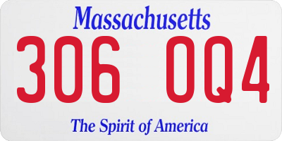 MA license plate 306OQ4