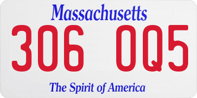 MA license plate 306OQ5