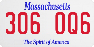 MA license plate 306OQ6